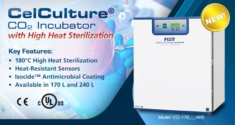 Esco Launches the CelCulture� CO2 Incubator with High Heat Sterilization